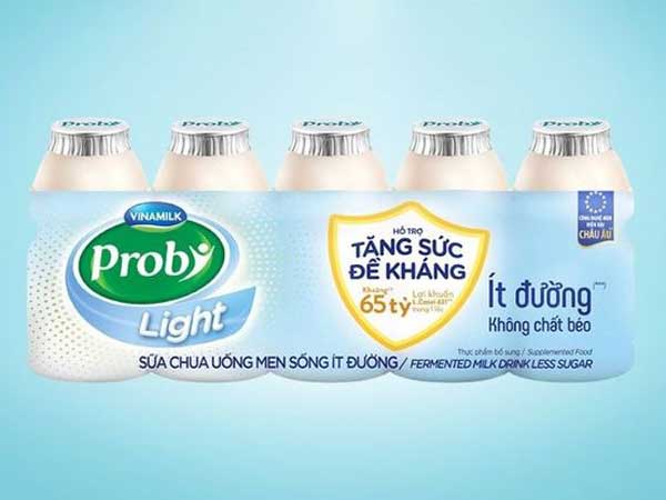 Probi là sản phẩm sữa uống lên men chứa men vi sinh do Vinamilk sản xuất